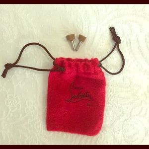 Authentic Christian Louboutin heel caps and bag